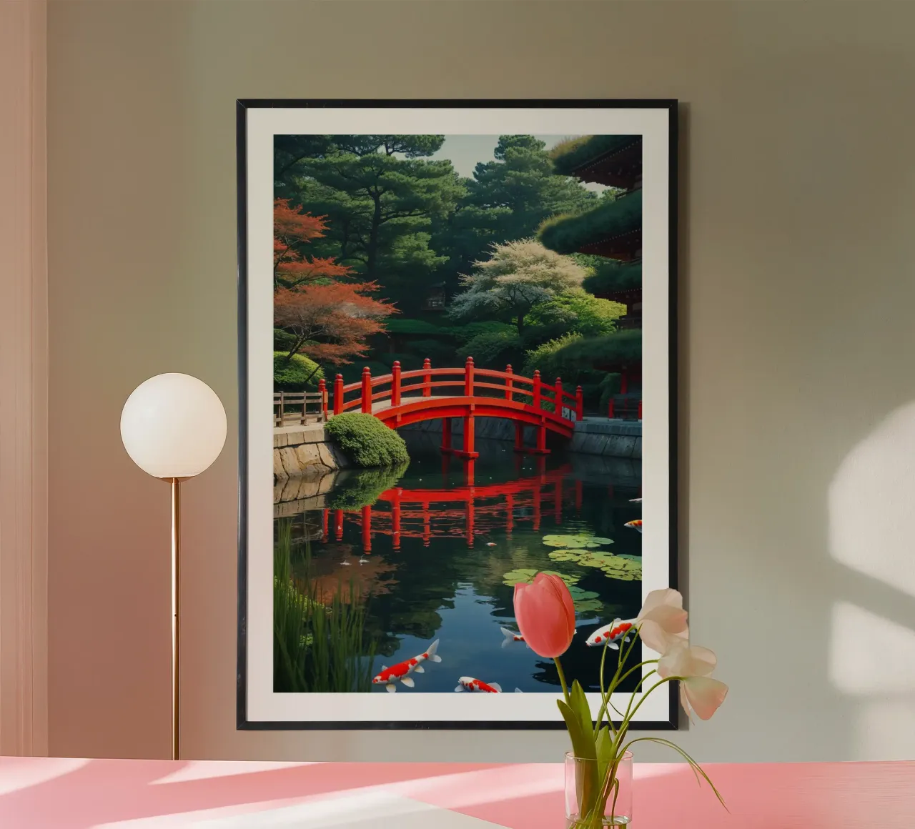 A Harmonious Bridge in Heian Shrine’s Zen Garden carta hahnemühle da AlbertKlee