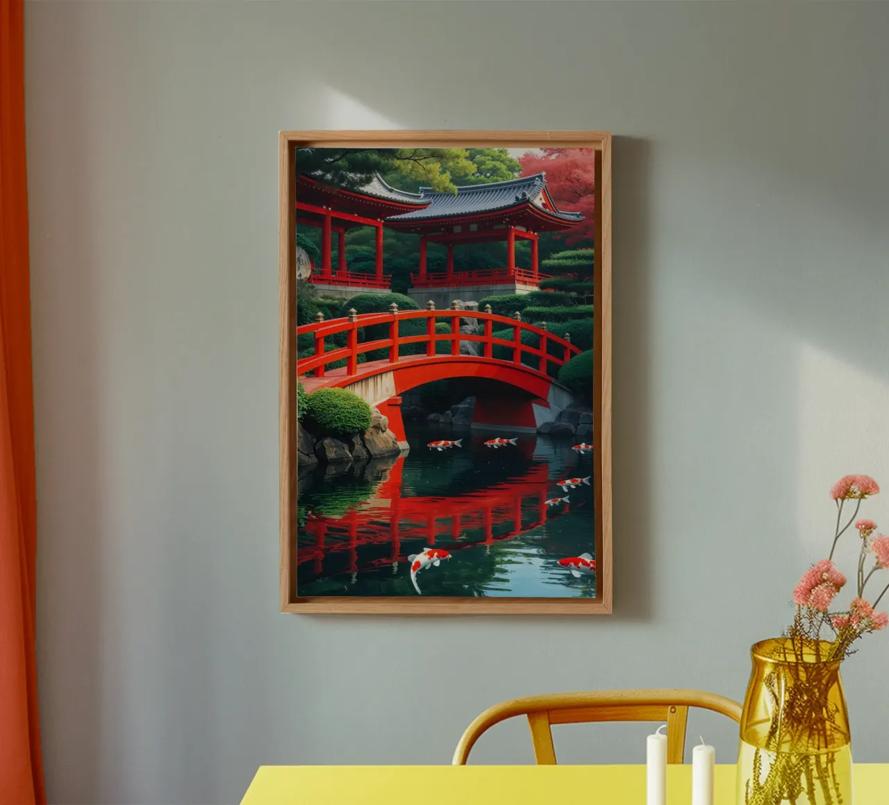 Heian Shrine’s Sacred Pathway Across the Water tela con Cornice a cassetta da AlbertKlee