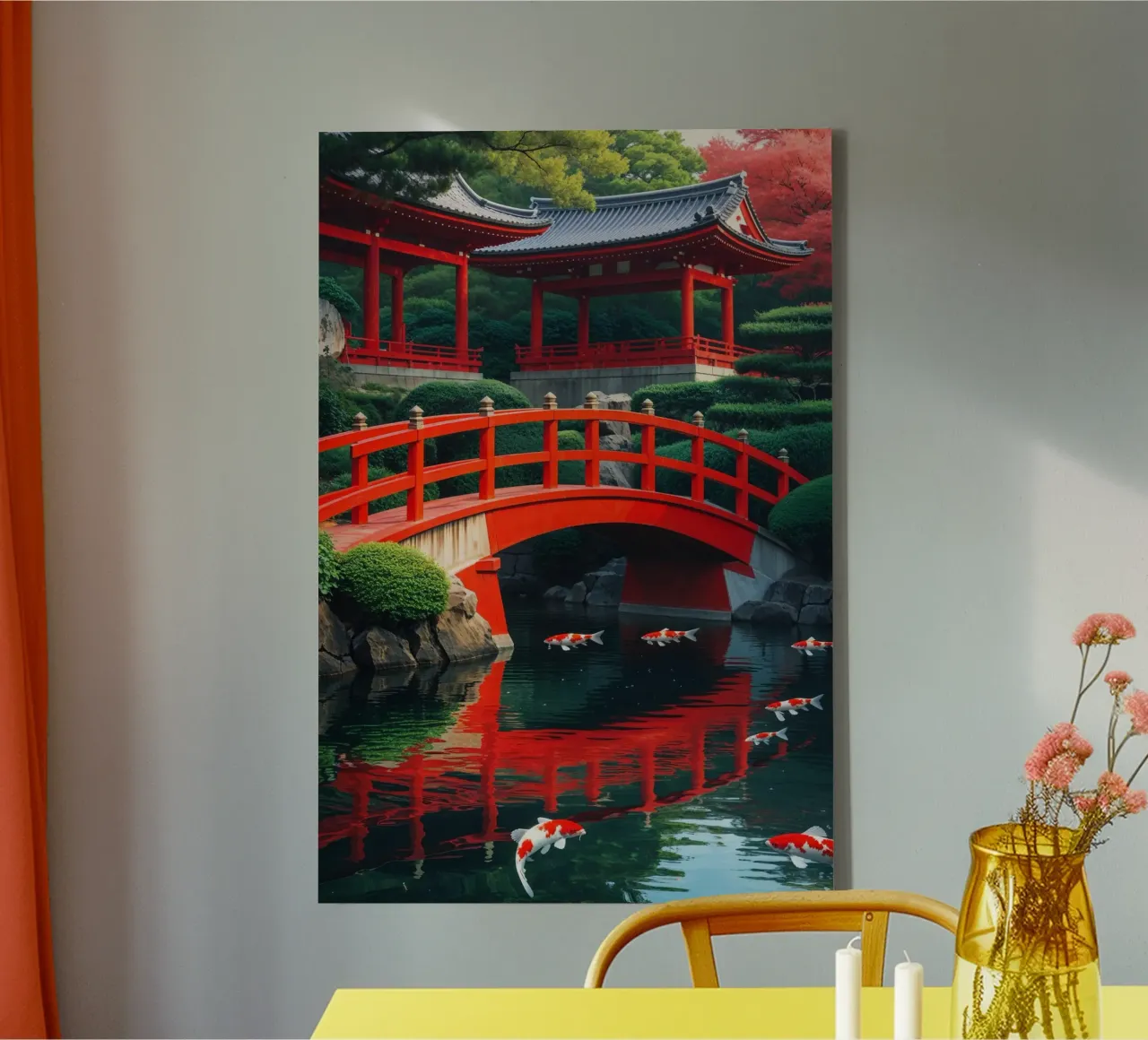 Heian Shrine’s Sacred Pathway Across the Water tela con Cornice a cassetta da AlbertKlee