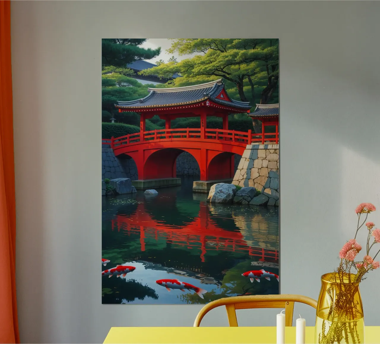 Heian Shrine’s Bridge Amidst Lush Greenery carta hahnemühle da AlbertKlee