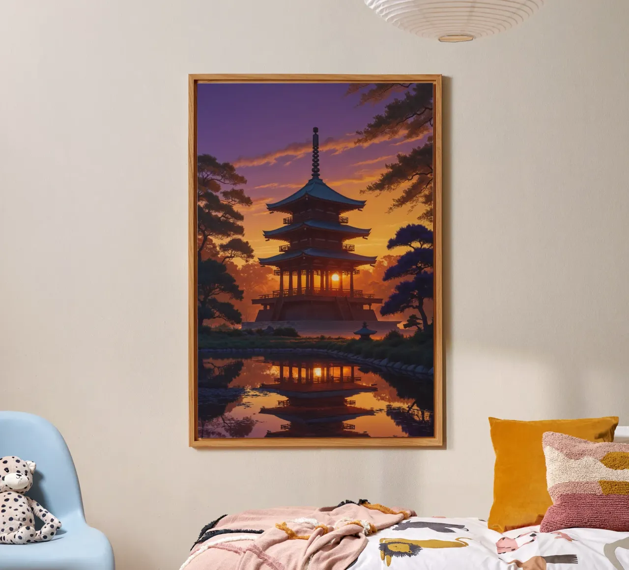 Toji Temple Pagoda in Twilight alluminio dibond da AlbertKlee