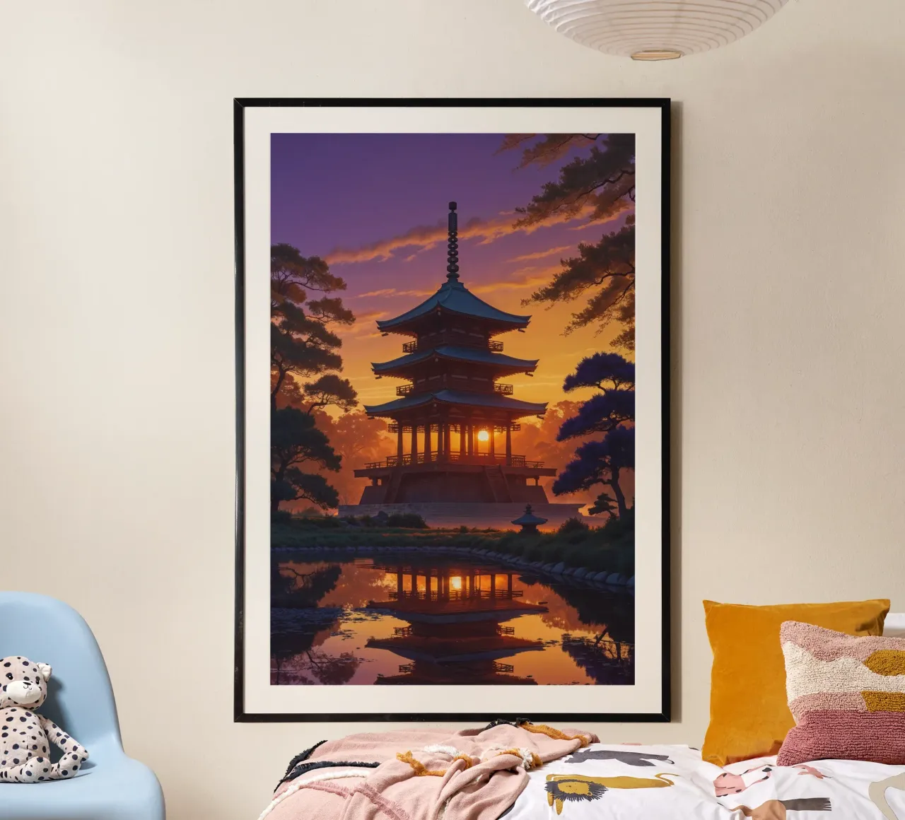 Toji Temple Pagoda in Twilight carta hahnemühle da AlbertKlee