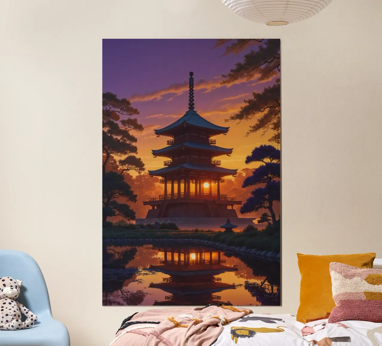 Toji Temple Pagoda in Twilight carta hahnemühle da AlbertKlee