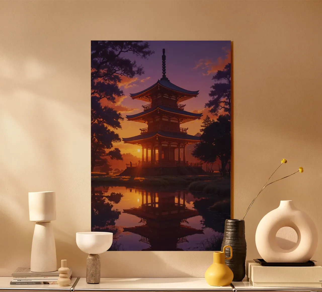 Tranquil Reflections of Toji Temple plexiglass da AlbertKlee