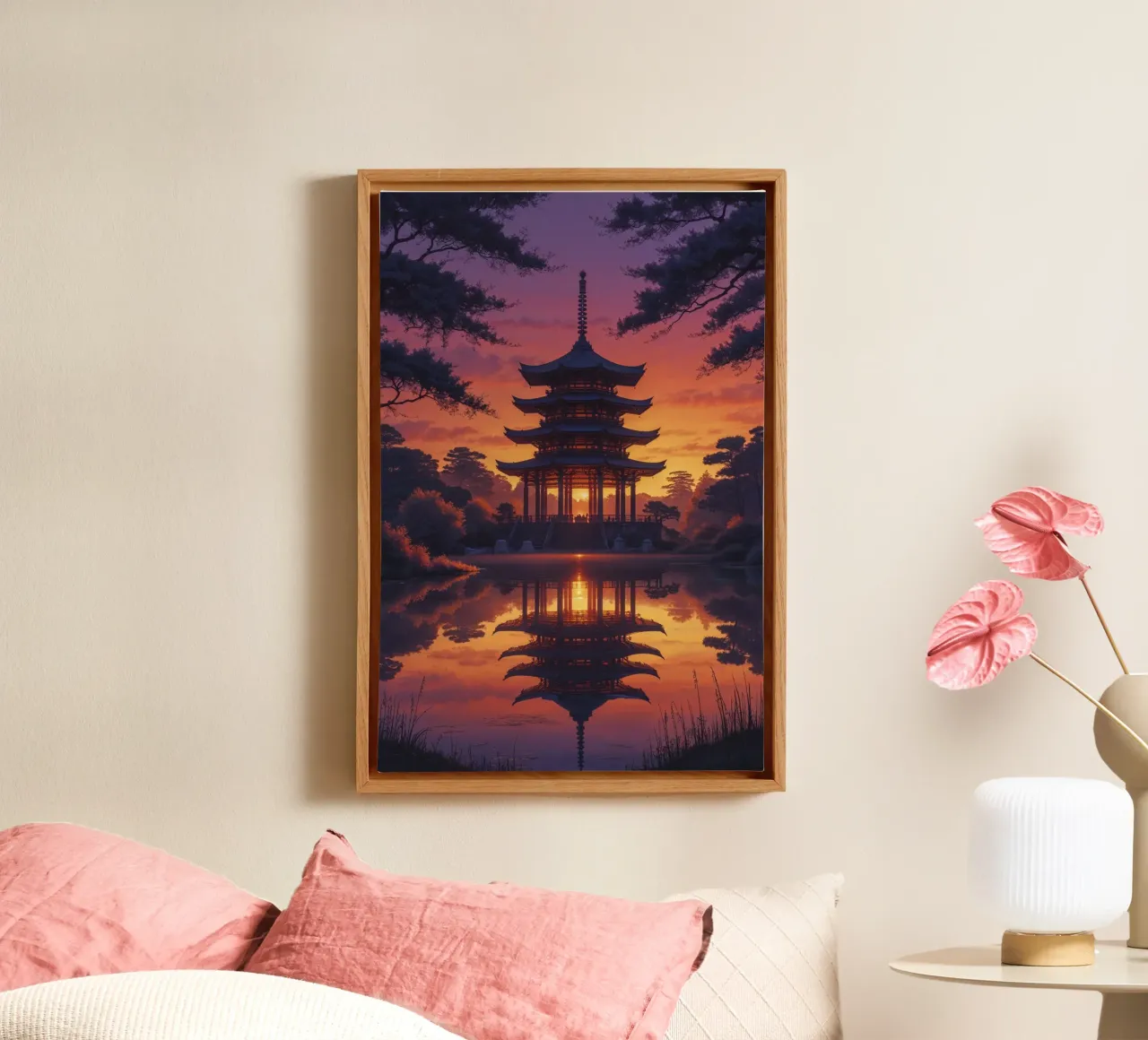 The Illuminated Pagoda of Toji Temple tela da AlbertKlee