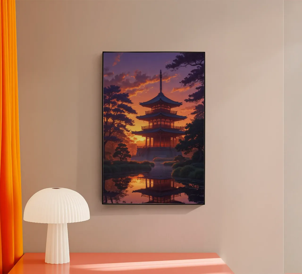Sunset Serenity at Toji Pagoda plexiglass da AlbertKlee