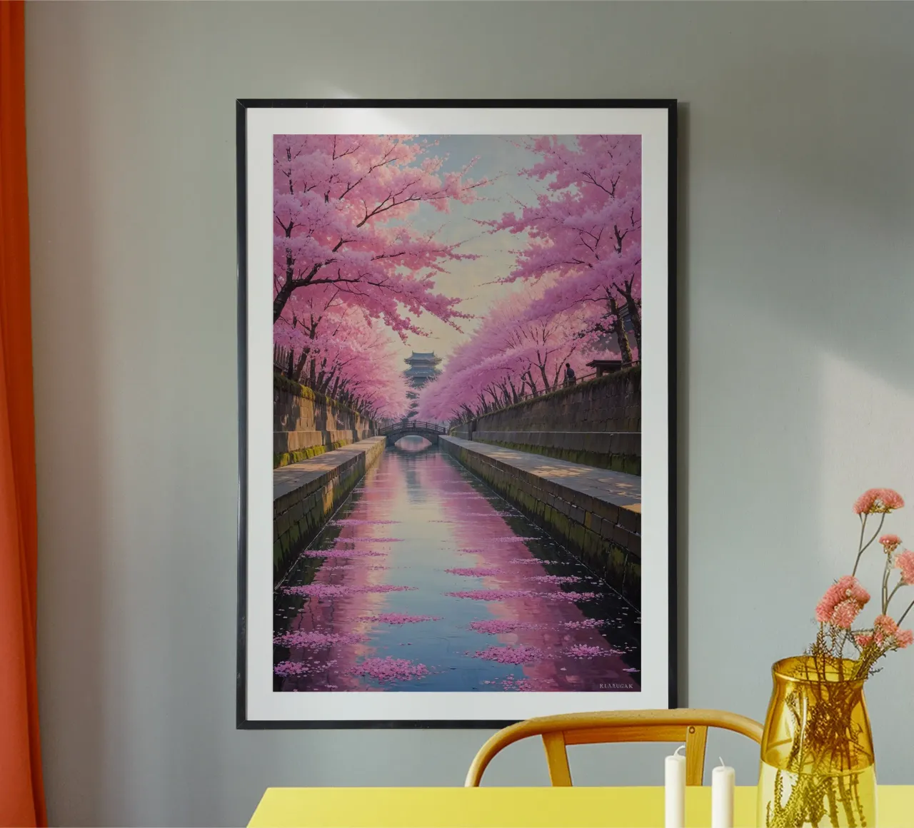 Cherry Blossom Wonderland Along the Path carta hahnemühle da AlbertKlee