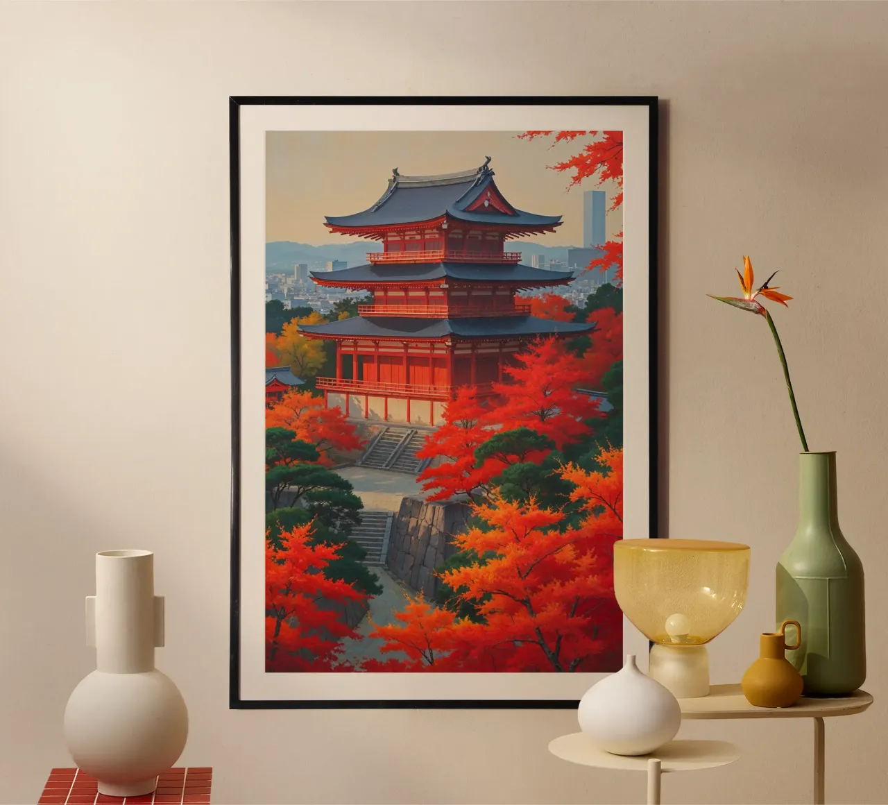 Kiyomizudera Temple Through the Maple Trees poster da AlbertKlee