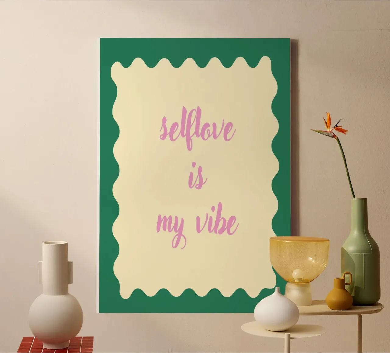 Selflove is my vibe tela con Cornice a cassetta da Poster Print Studio