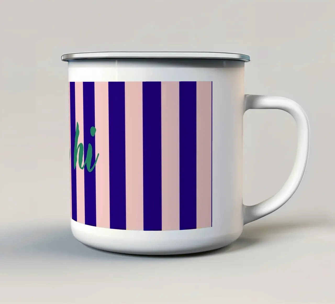 Oh hi tazza in smalto da Poster Print Studio