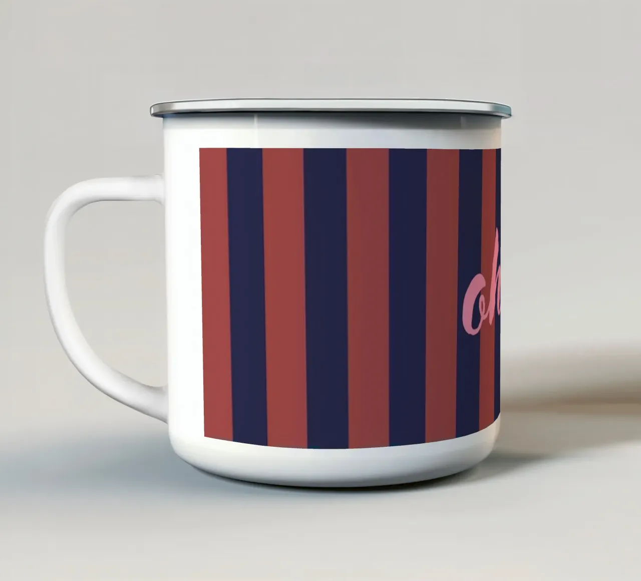 Oh hi tazza in smalto da Poster Print Studio