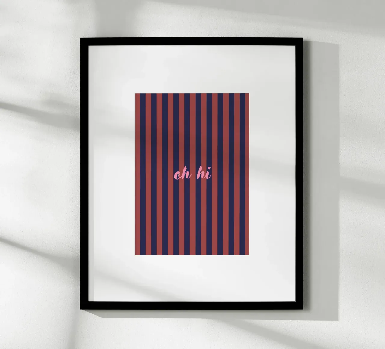 Oh hi poster con telaio in alluminio da Poster Print Studio