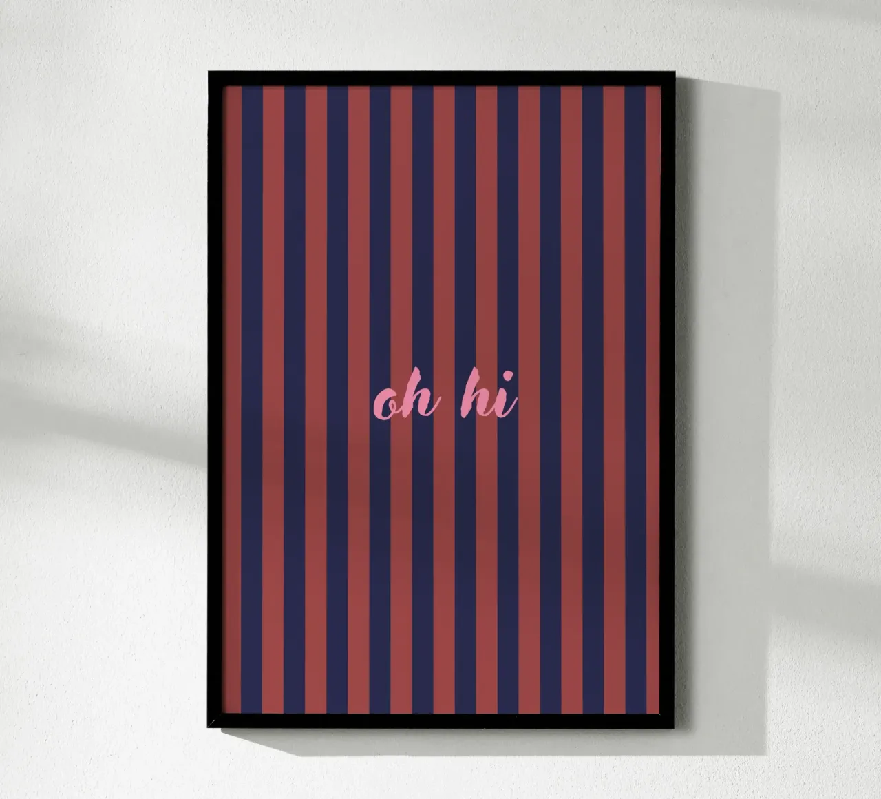 Oh hi poster con telaio in alluminio da Poster Print Studio