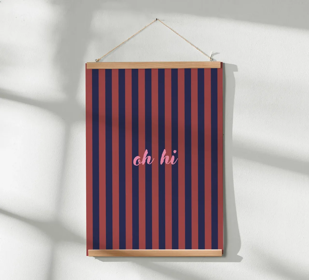 Oh hi poster con telaio in alluminio da Poster Print Studio
