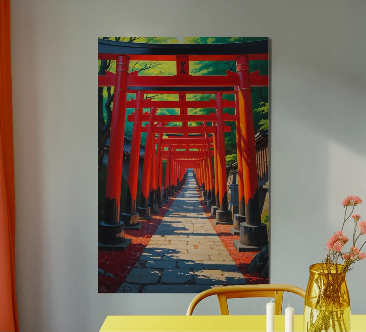 Path Through Fushimi Inari Torii Gates alluminio dibond da AlbertKlee