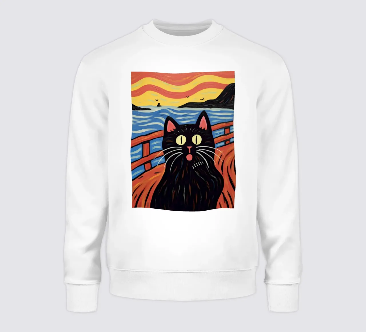 Gatto, L'urlo, Edvard Munch felpa da Peaches Art Prints