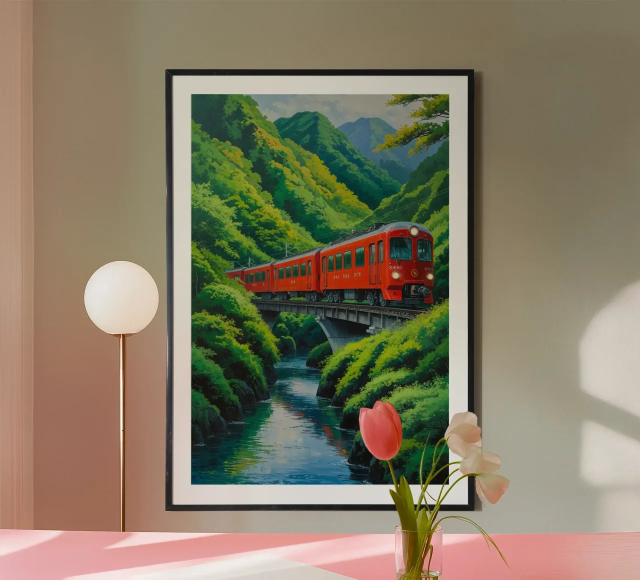 Sagano Scenic Railway Through Kyoto’s Green Hills Hahnemühle von AlbertKlee