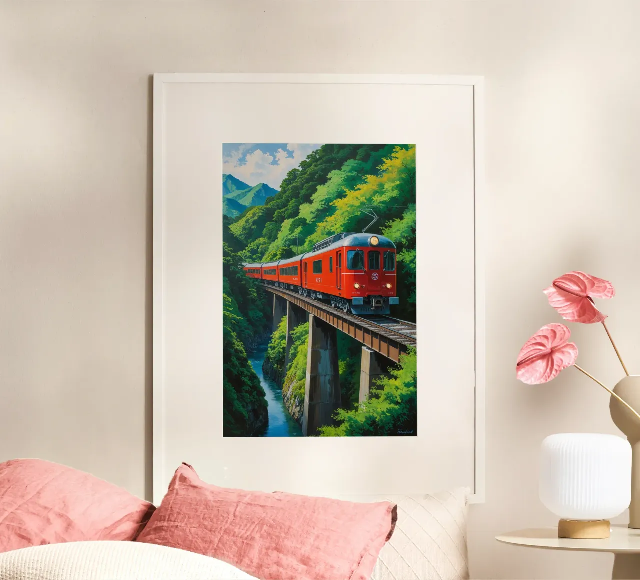 Sagano Railway’s Breathtaking Curve carta hahnemühle da AlbertKlee