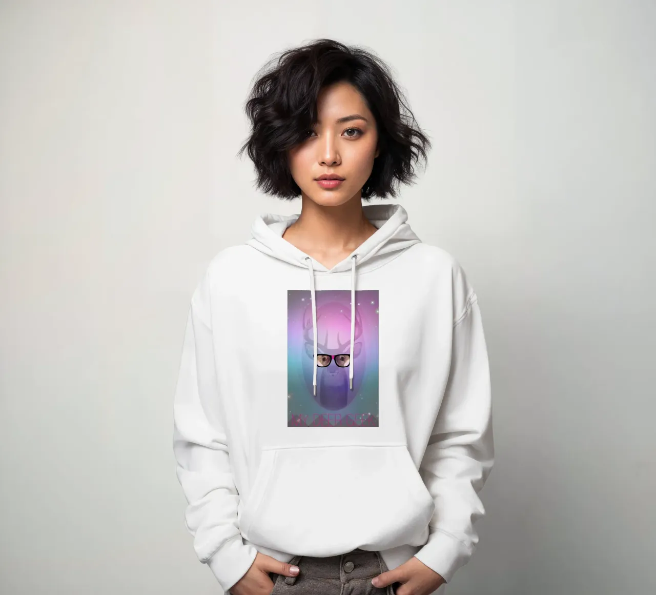 My Deer Geek felpa con cappuccio da AS Art