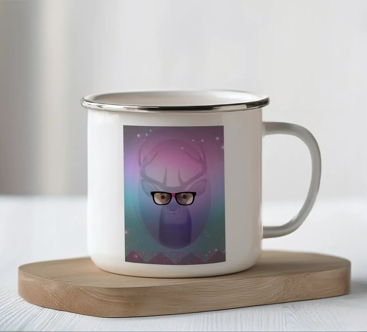 My Deer Geek Emaille Tasse von AS Art