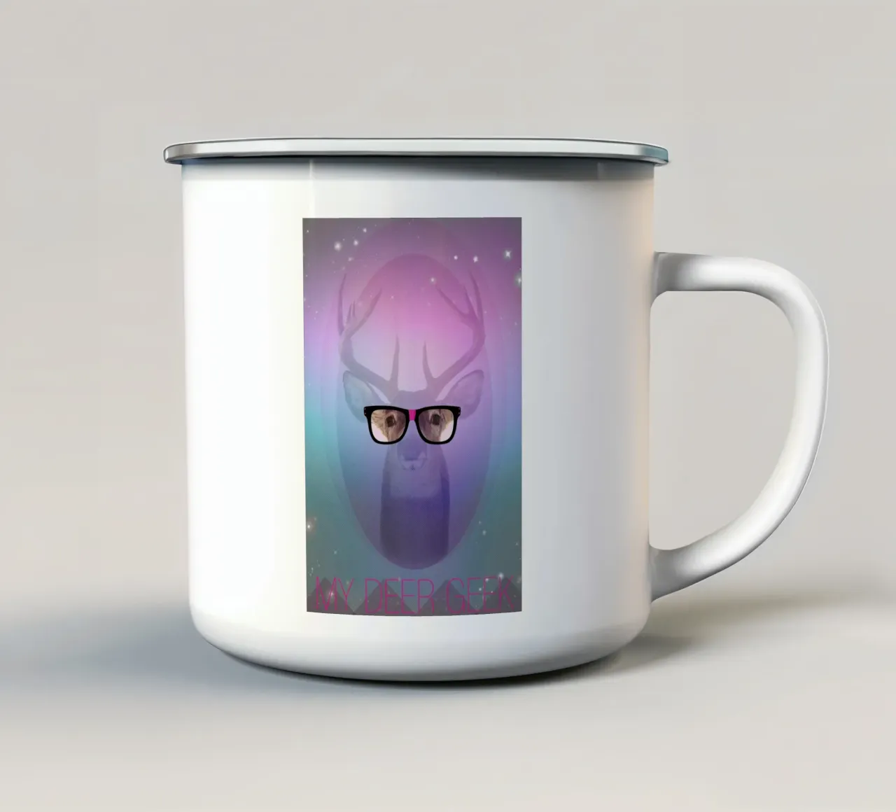 My Deer Geek Emaille Tasse von AS Art