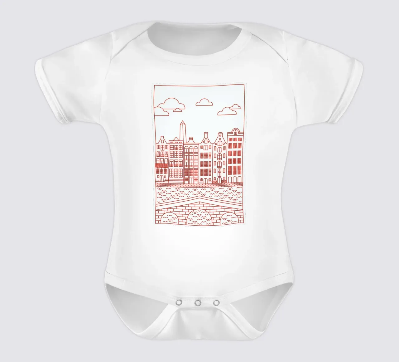 Amsterdam short-sleeve baby romper by Jan Luzar