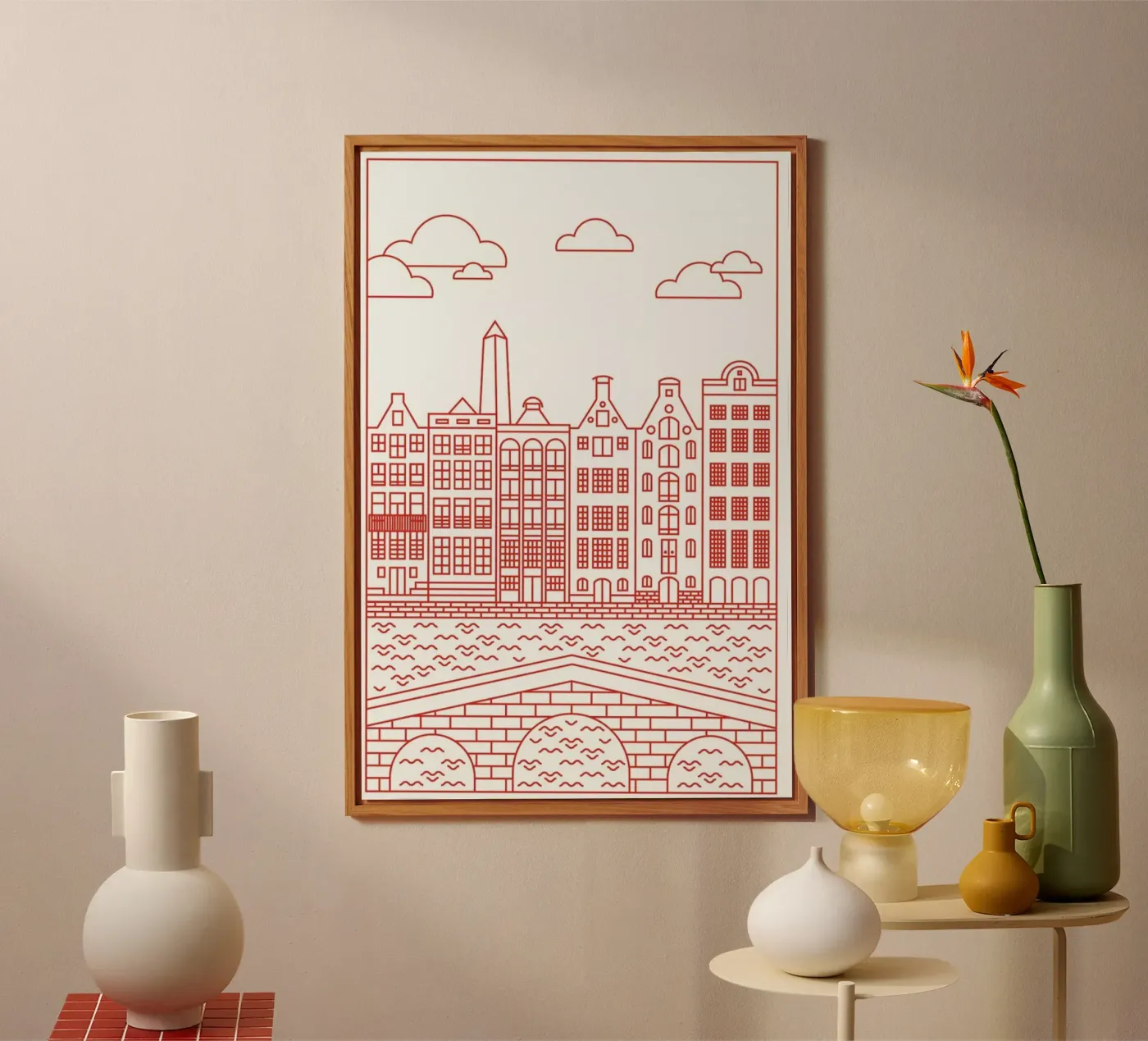 Amsterdam in lines – pure urban charm forex plate by Jan Luzar