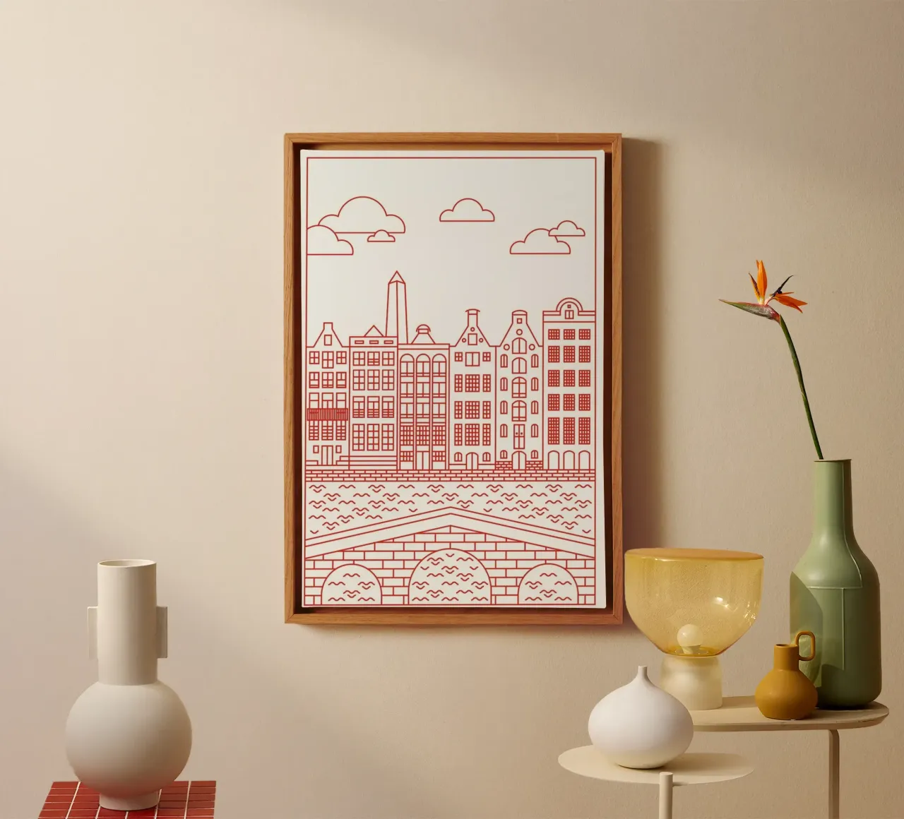 Amsterdam tela con Cornice a cassetta da Jan Luzar