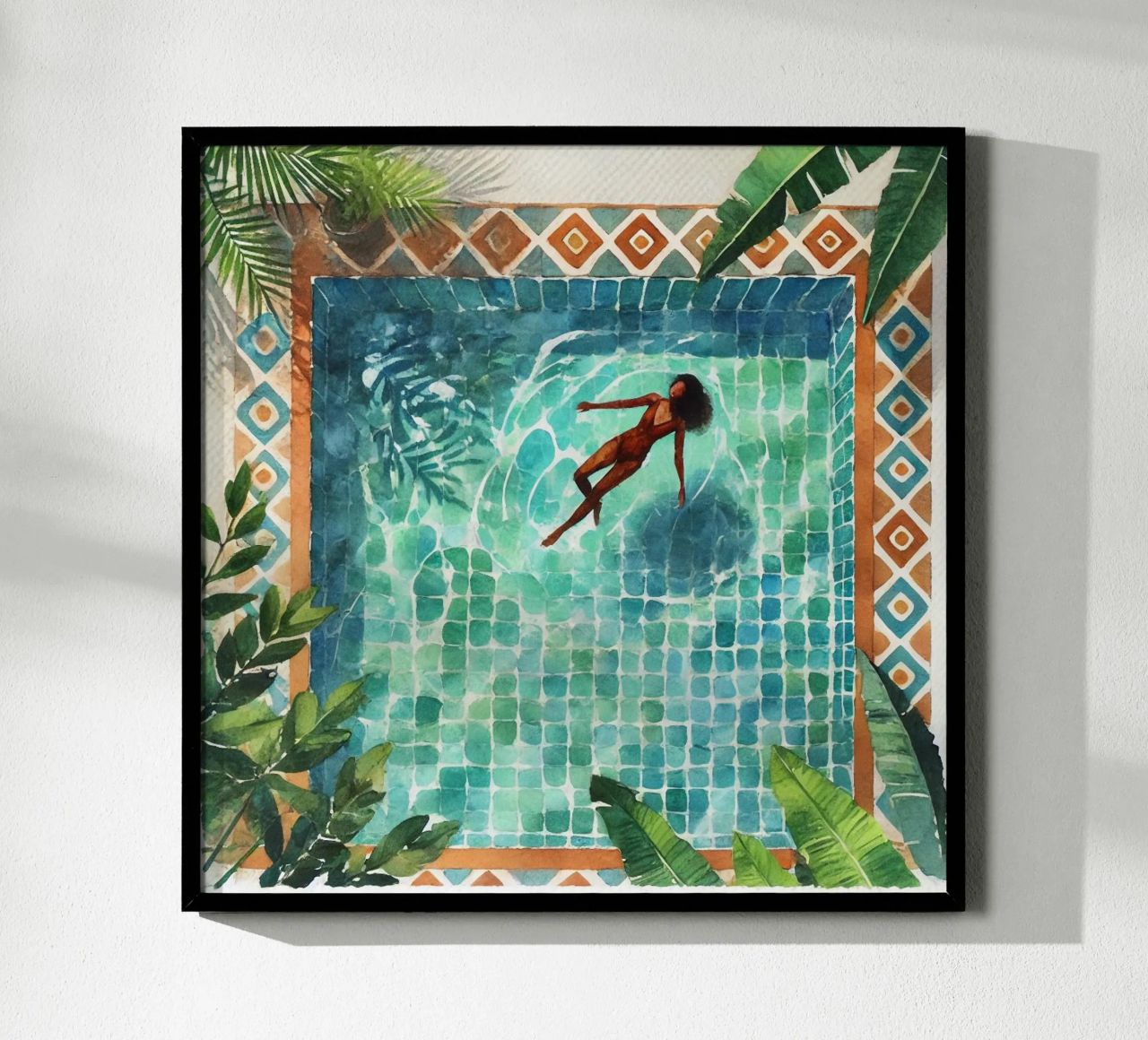 Acquerello Serenità a bordo piscina poster da Travel with Chris