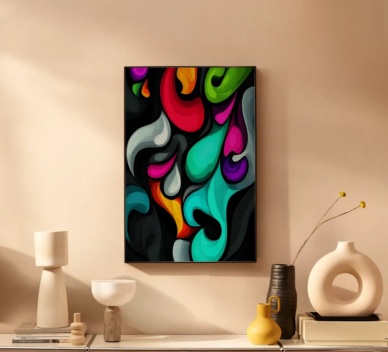 Forme fluide - Una danza di colori nel buio plexiglass da melipo-art