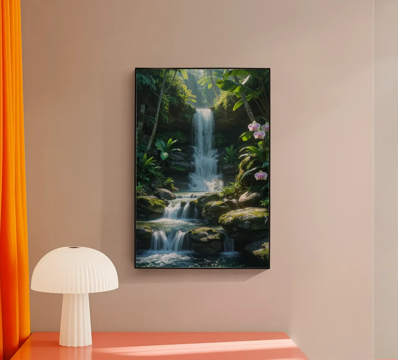 Serene Waterfall Oasis in Bali plexiglass da AlbertKlee