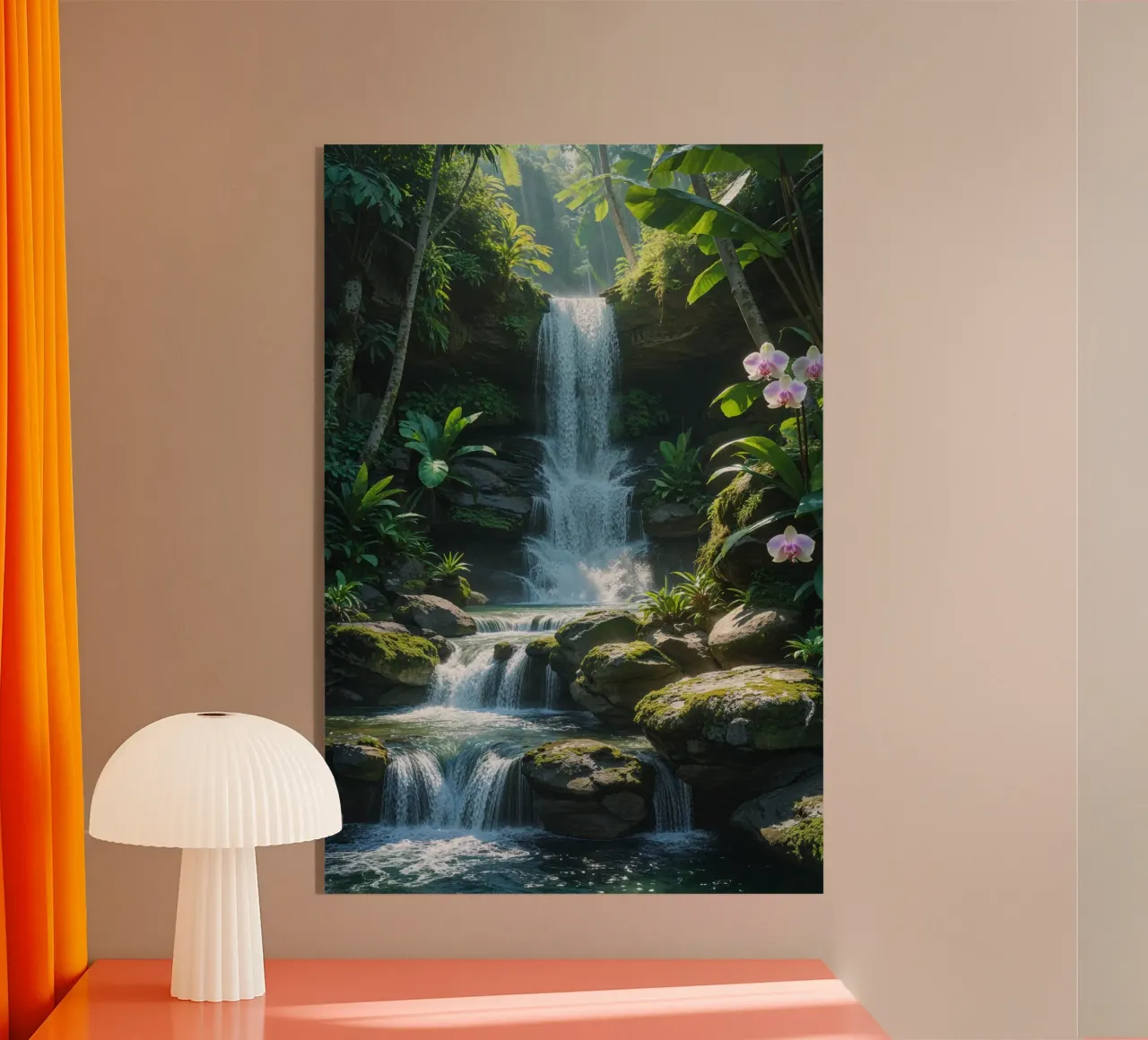 Serene Waterfall Oasis in Bali plexiglass da AlbertKlee