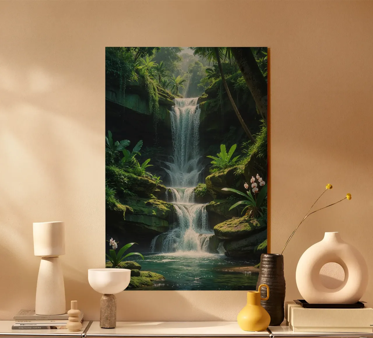 Jungle Cascade in Bali's Hidden Valleys plexiglass da AlbertKlee