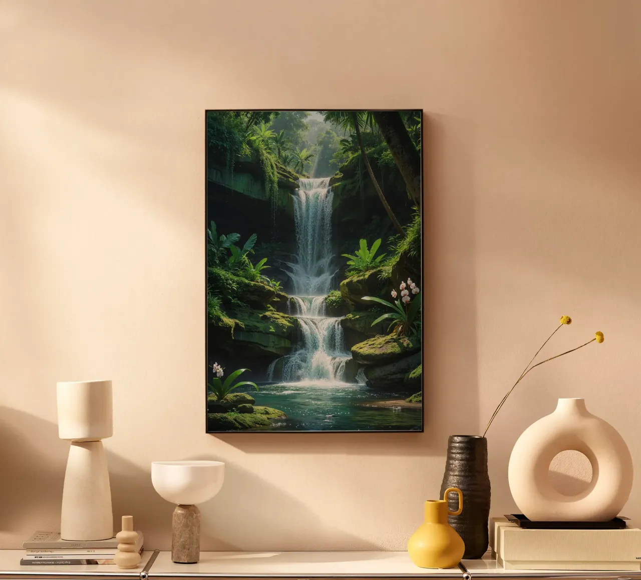 Jungle Cascade in Bali's Hidden Valleys pannello forex da AlbertKlee