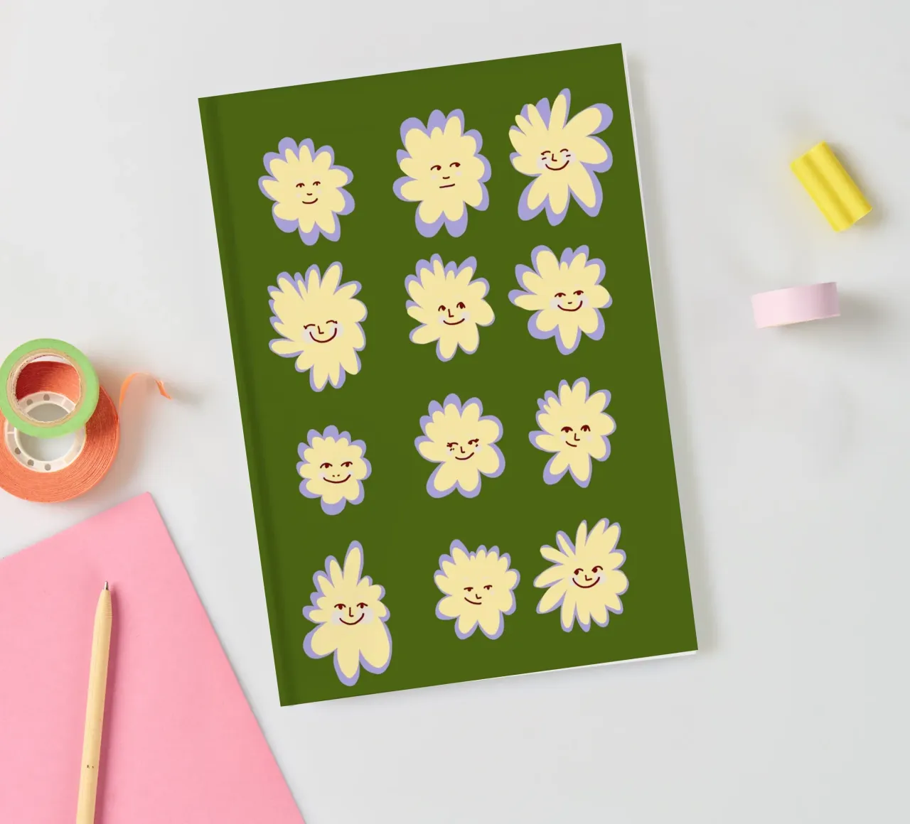 smiling flowers every day is good notebook by janine.aigner.work