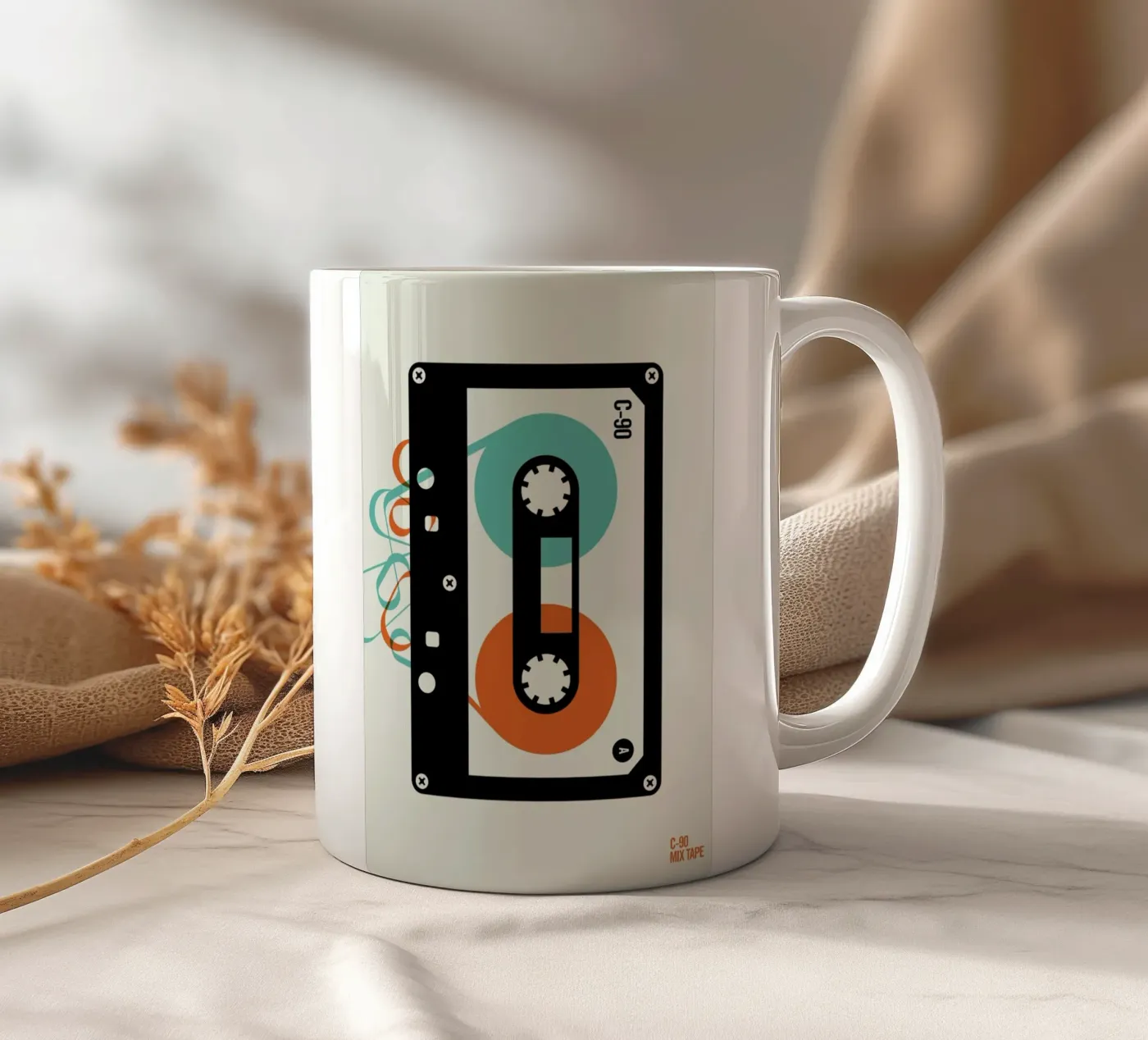 Mixtape ceramic mug by Bo Lundberg