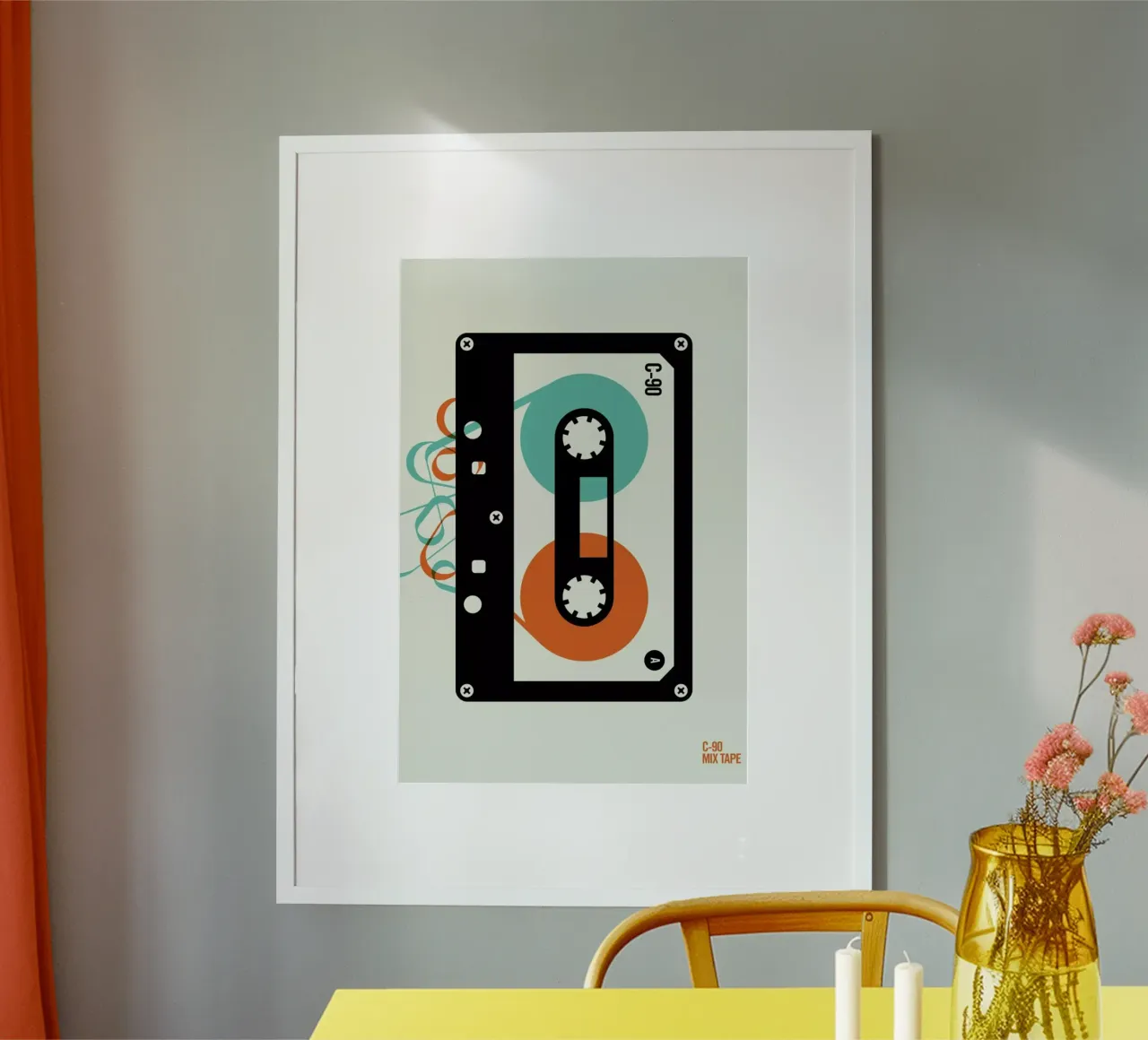 Mixtape poster con telaio in plastica da Bo Lundberg