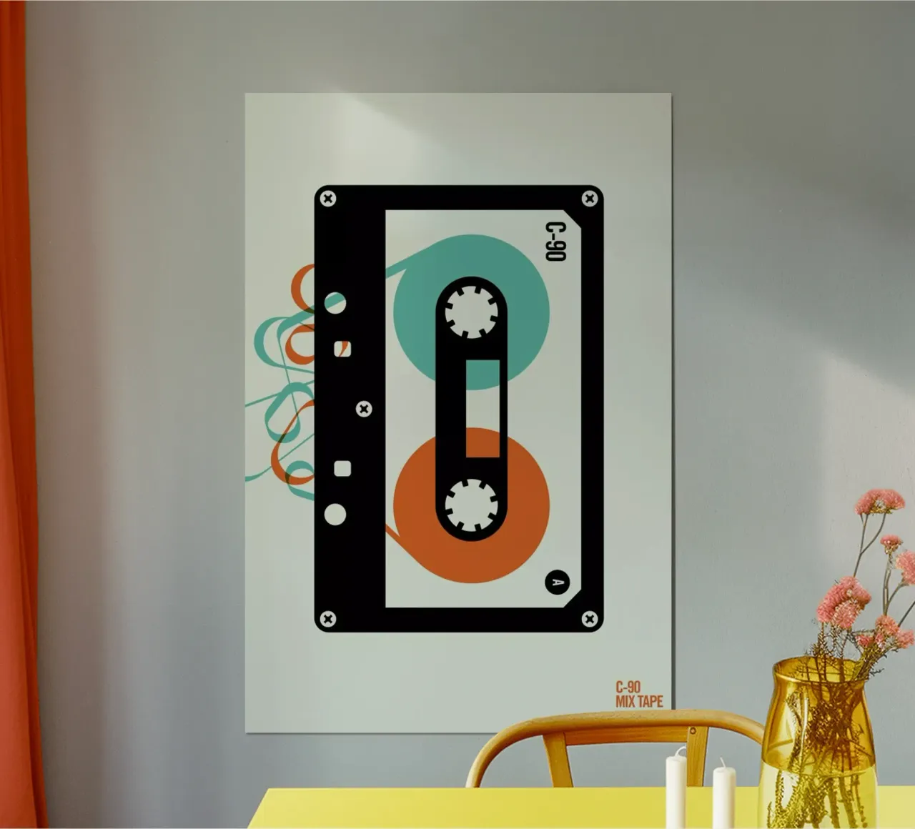 Mixtape poster con telaio in plastica da Bo Lundberg