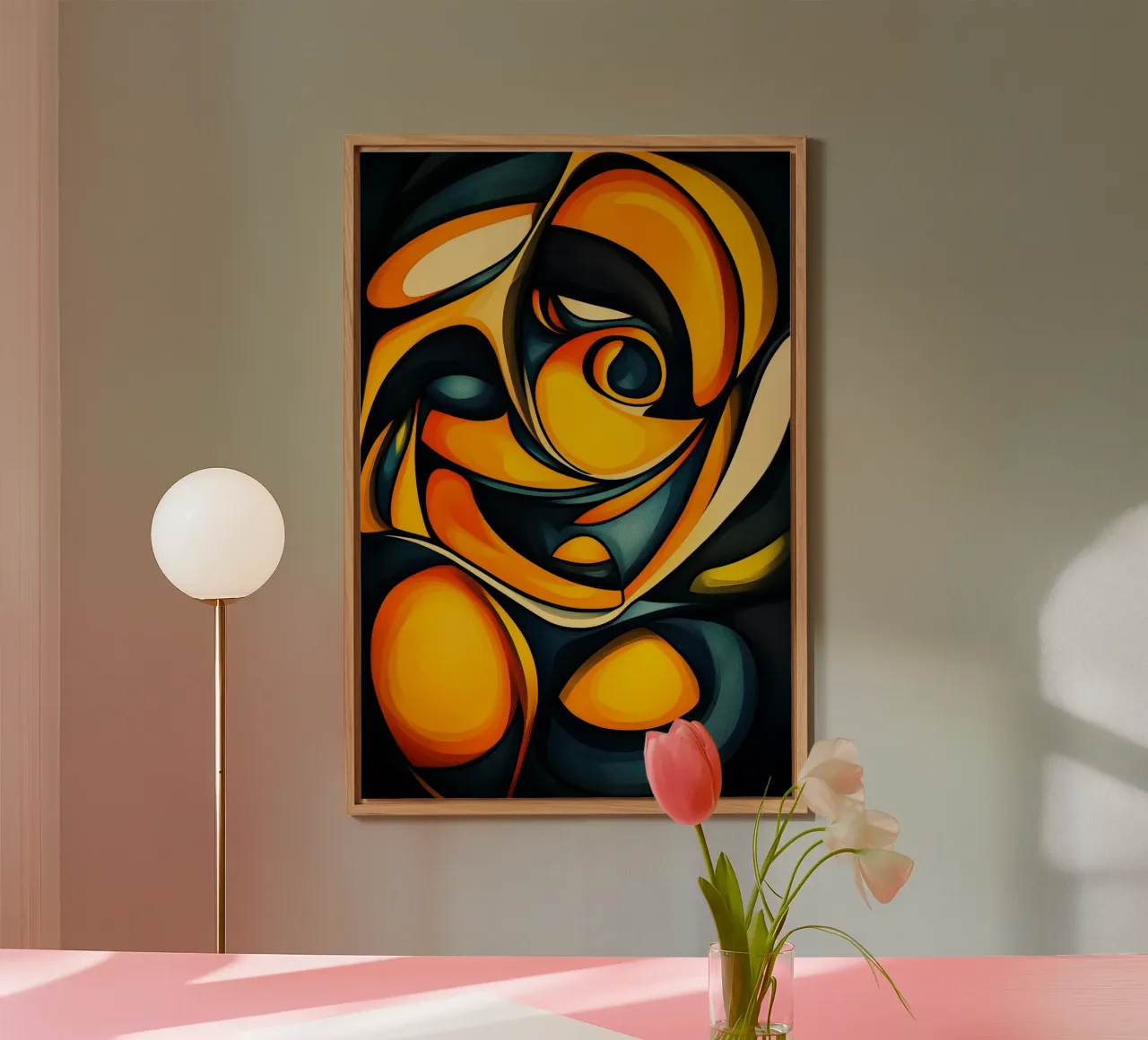 Spirale d'oro - forme fluide in armonia alluminio dibond da melipo-art