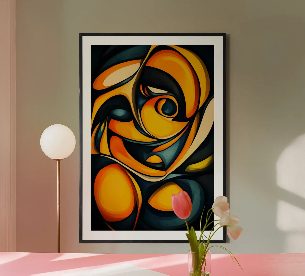 Spirale d'oro - forme fluide in armonia poster da melipo-art