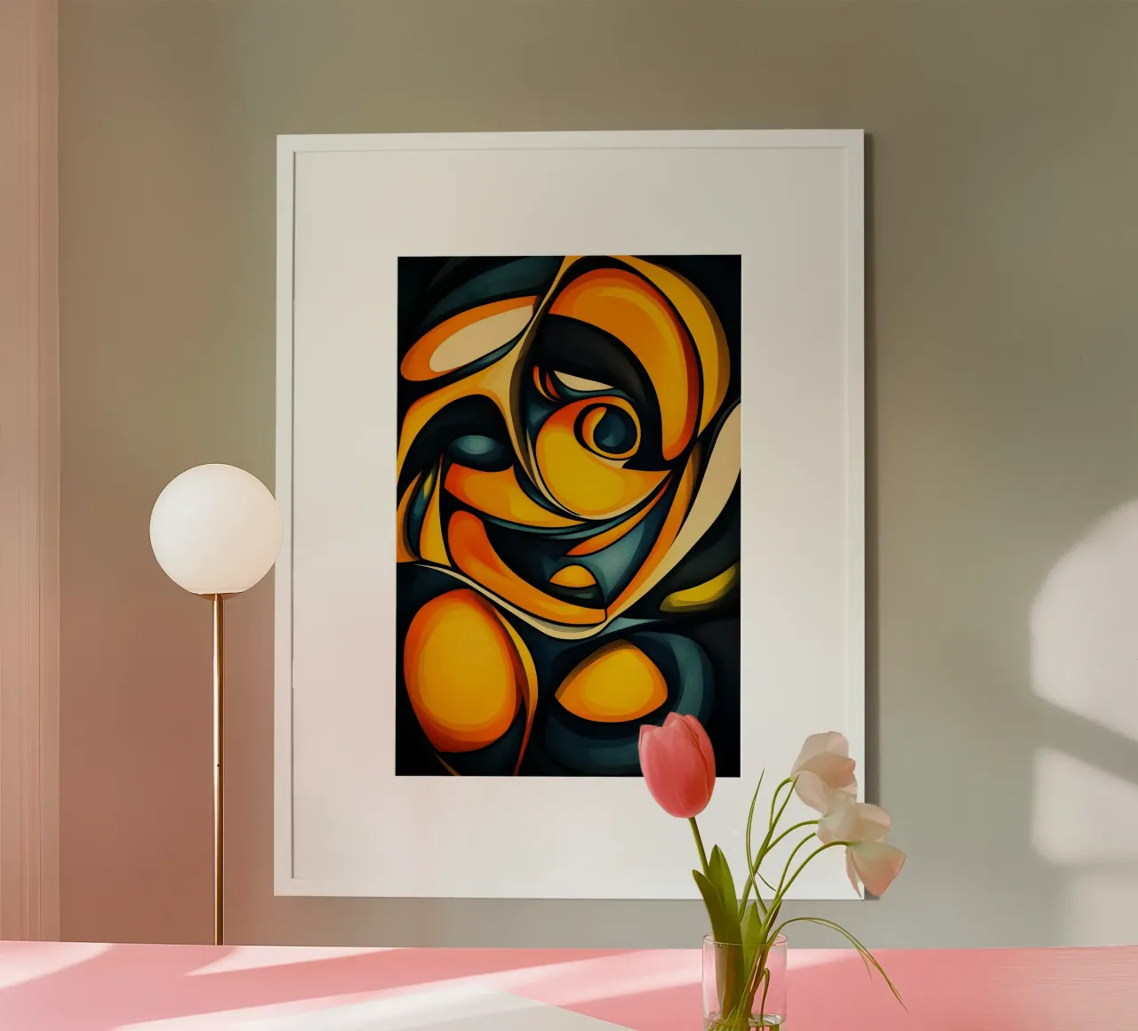 Spirale d'oro - forme fluide in armonia poster da melipo-art