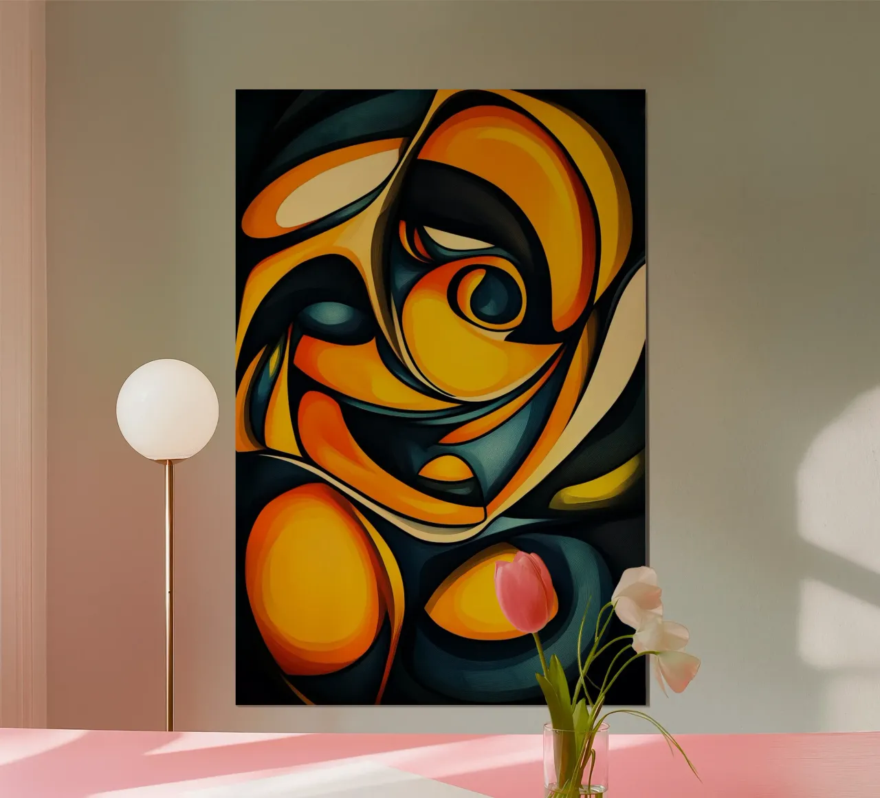 Spirale d'oro - forme fluide in armonia poster da melipo-art