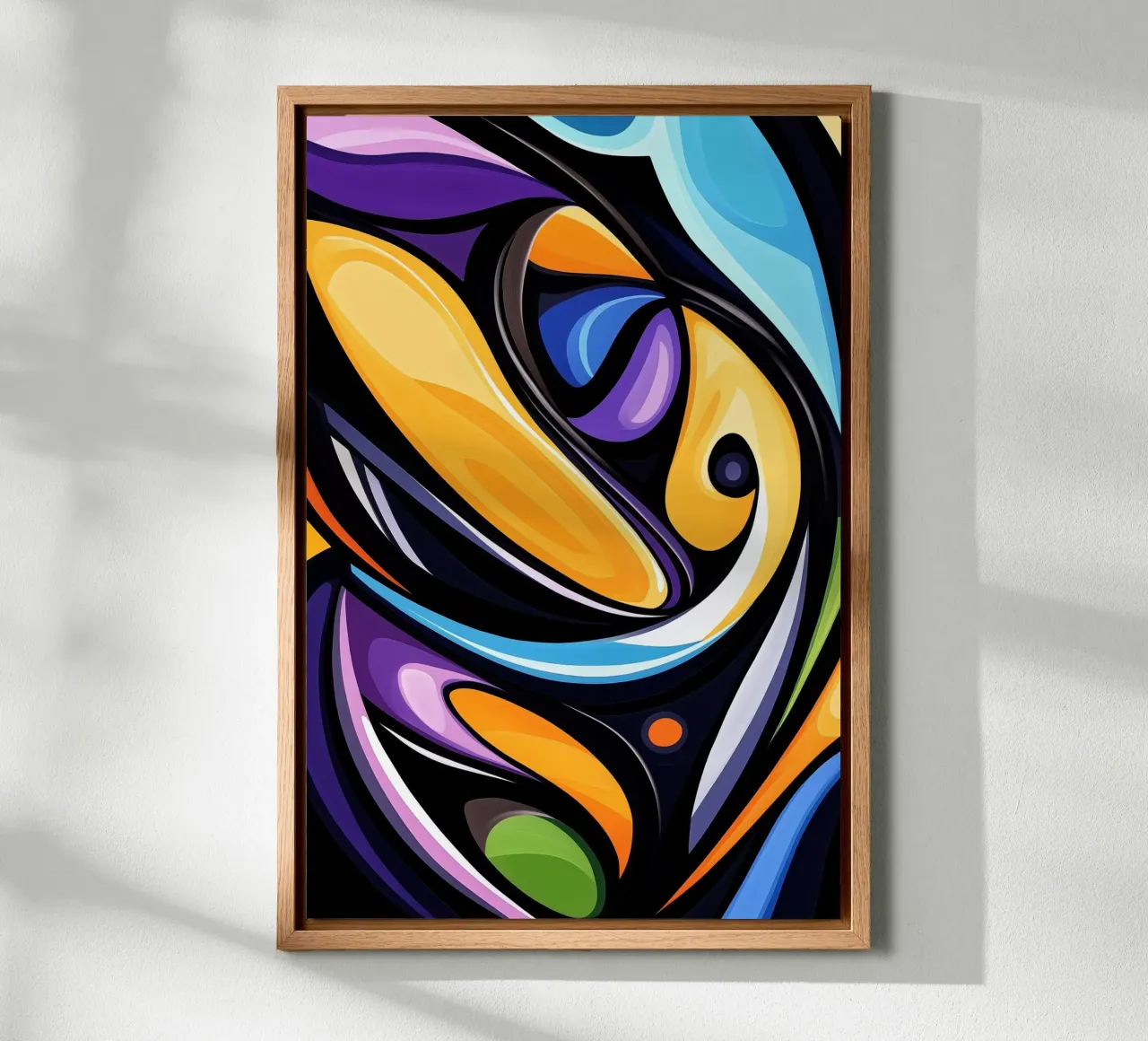 Flow of colours - Abstract harmony in motion canvas by melipo-art