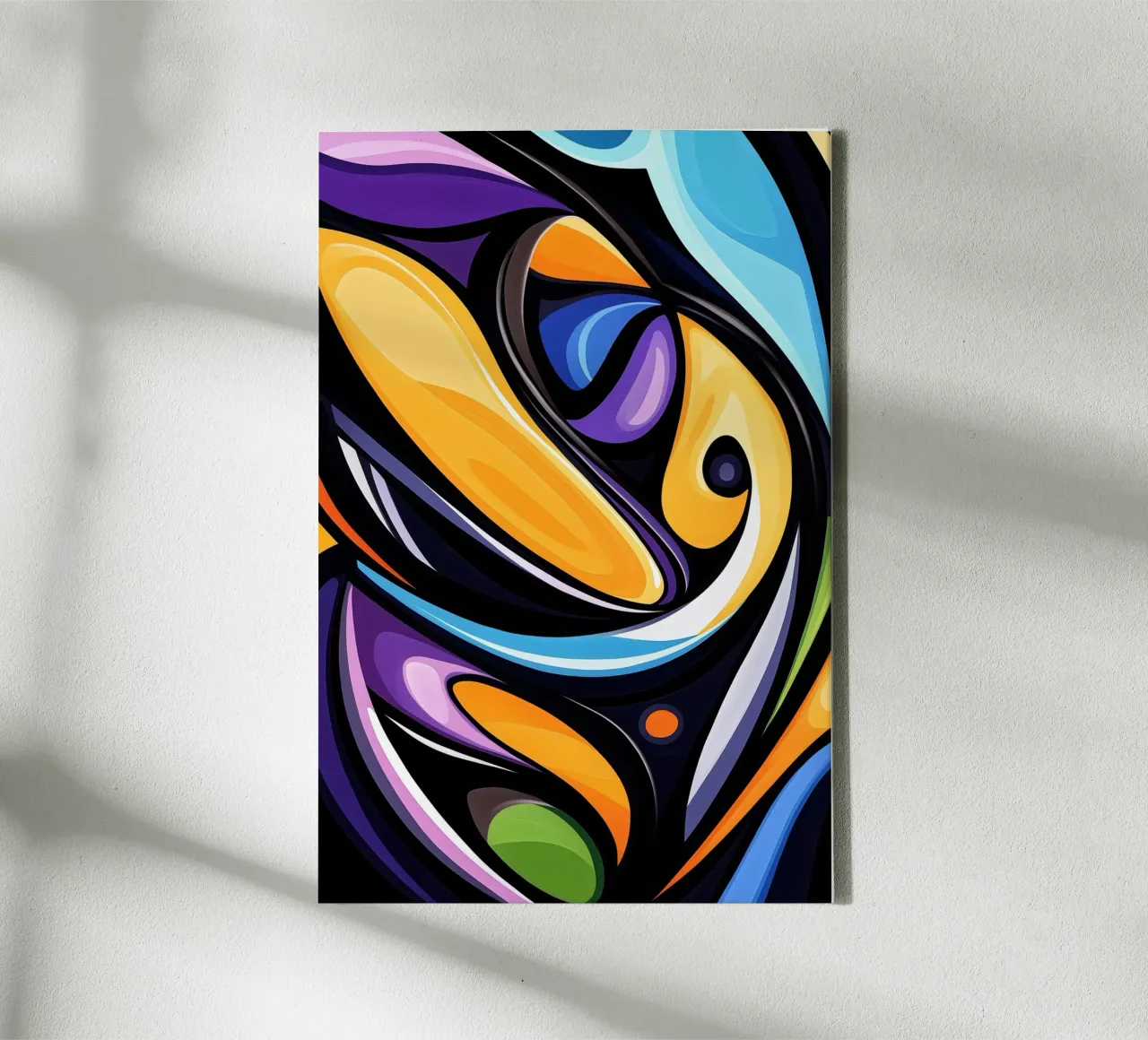 Flow of colours - Abstract harmony in motion canvas by melipo-art