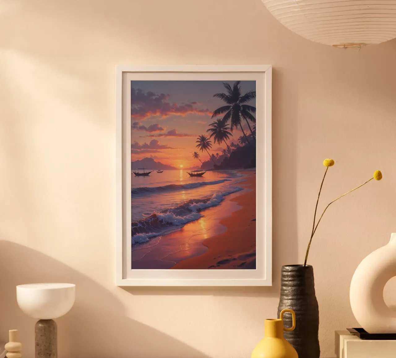 Idyllic Evening on Bali’s Shores carta hahnemühle da AlbertKlee