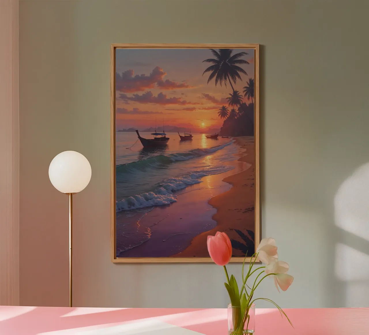 Sunset Reflections on Bali’s Coast alluminio dibond da AlbertKlee
