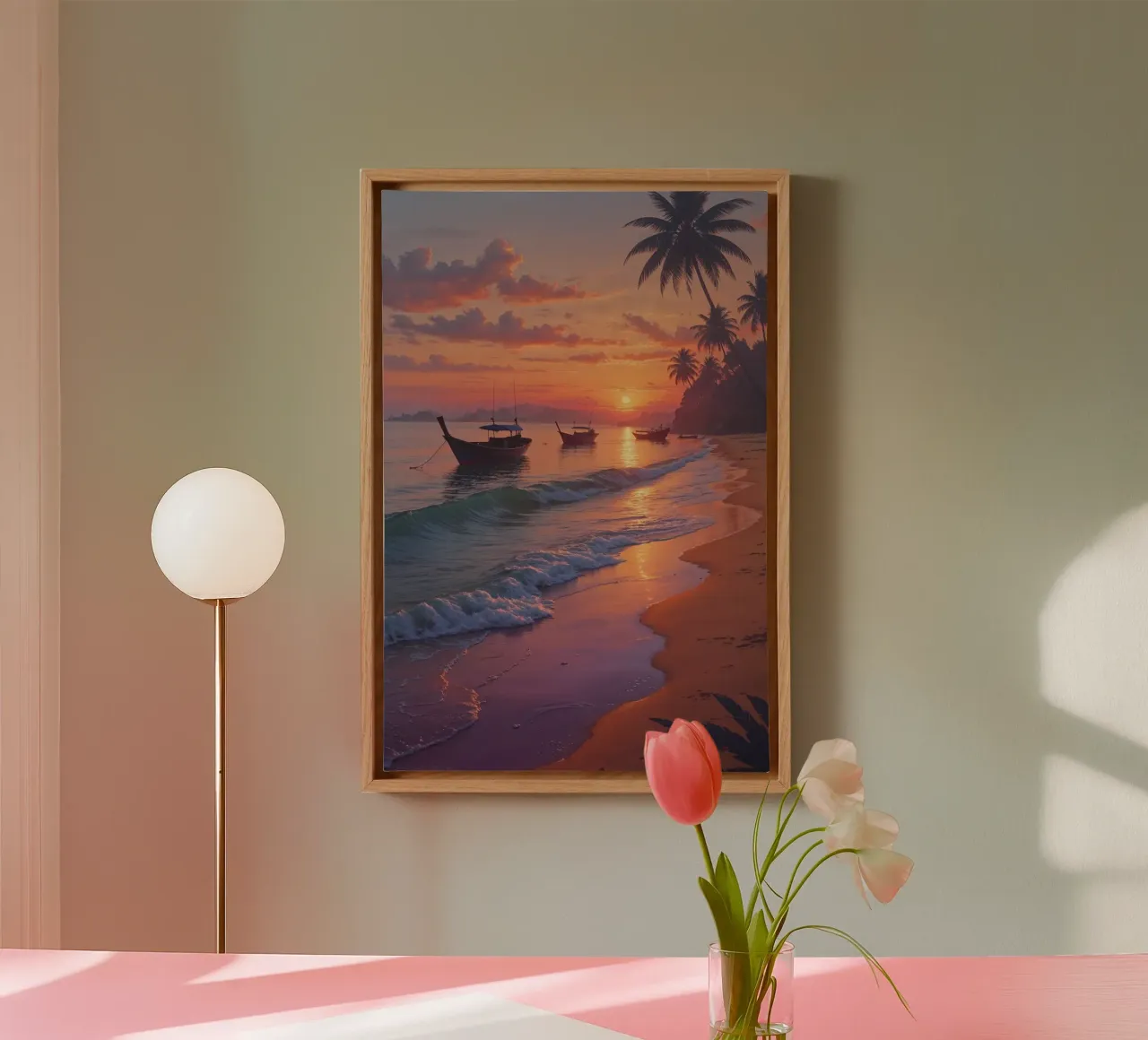 Sunset Reflections on Bali’s Coast tela da AlbertKlee