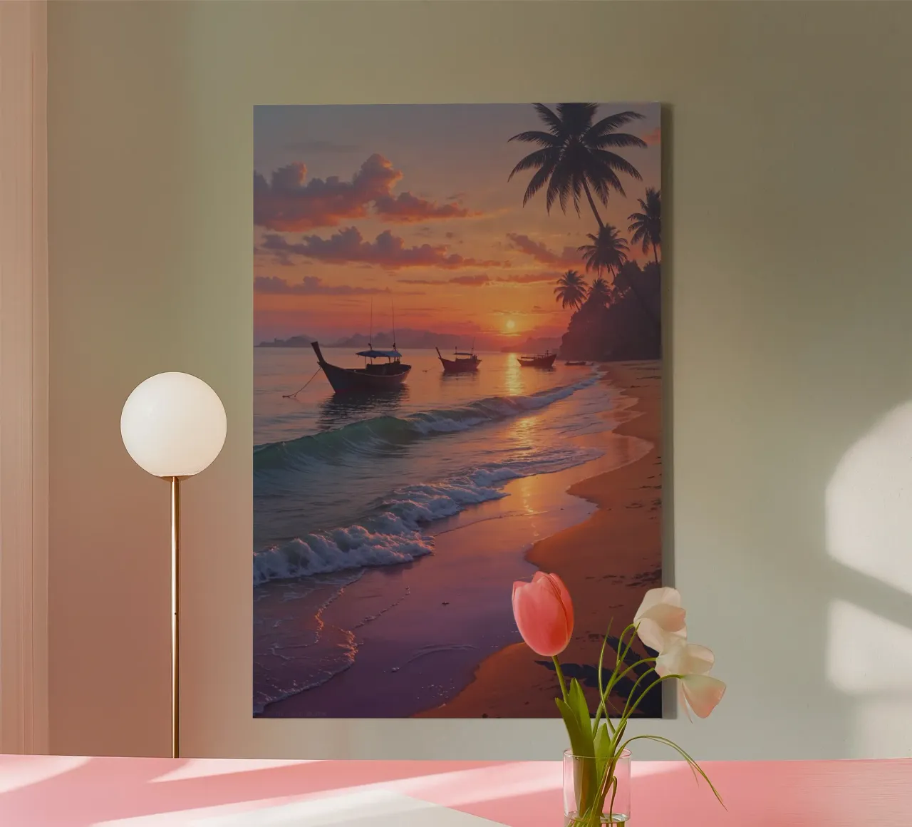 Sunset Reflections on Bali’s Coast tela da AlbertKlee