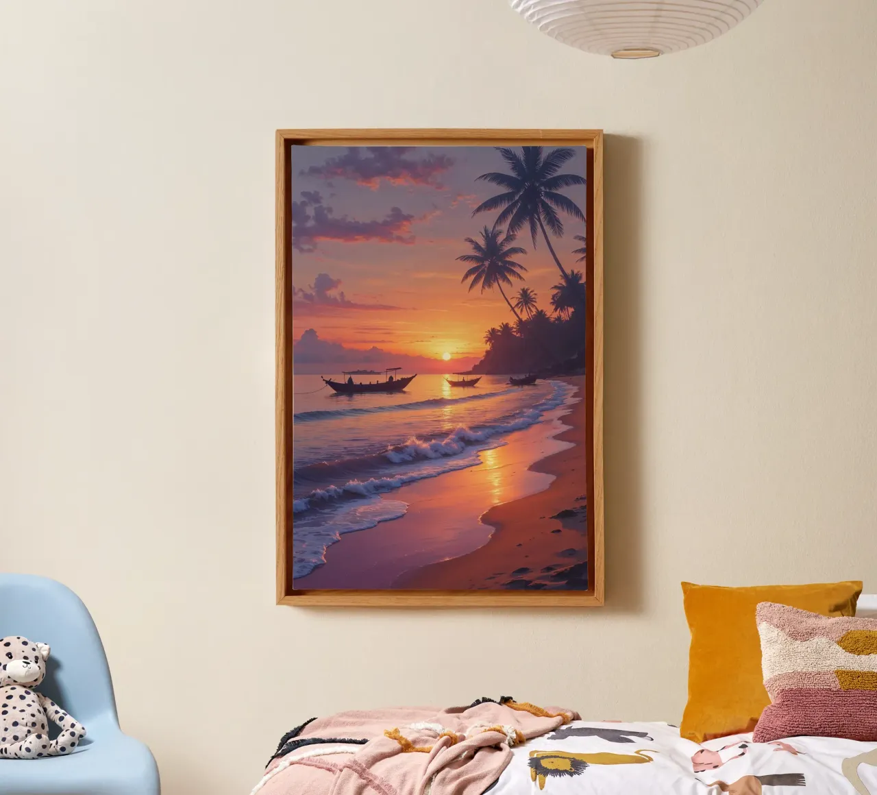Dreamy Seaside Serenity in Bali tela con Cornice a cassetta da AlbertKlee