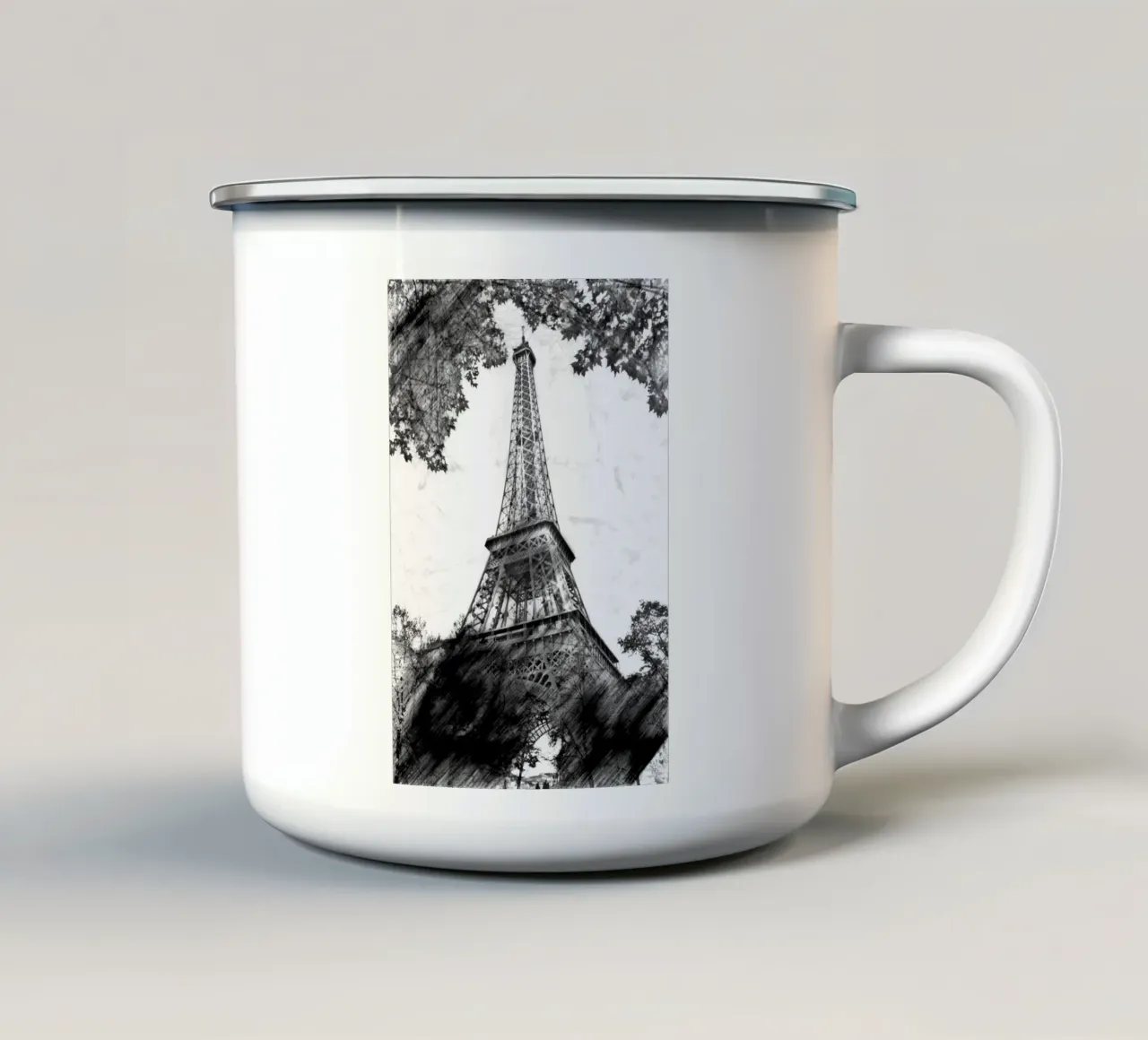 La Torre taza de esmalte de Massimo Frascogna
